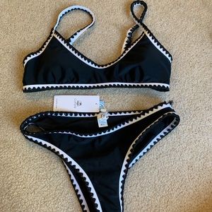 Black and white bathing suit